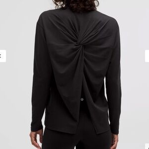 Lululemon Twist-Back Relaxed-Fit Long-Sleeve Shirt XL Black